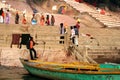 Morning scene at the Ganges river Royalty Free Stock Photo