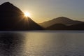 lago maggiore coast sunrise verbania Royalty Free Stock Photo