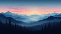 morning season mountain light twilight Royalty Free Stock Photo