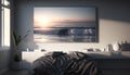 Morning Serenity A Beautiful Sunrise Scene . Generative AI