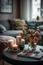 Morning Serenity In A Chic Living Room Royalty Free Stock Photo