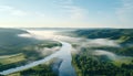 Morning Serenity: A Spectacular Top View of the Dniester River