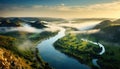 Morning Serenity: A Spectacular Top View of the Dniester River