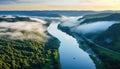 Morning Serenity: A Spectacular Top View of the Dniester River