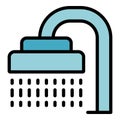 Morning shower icon vector flat