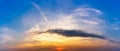 Morning sky and cloud with sun light panorama nature background Royalty Free Stock Photo