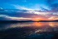 Colors Cloud Water Dam Boat Royalty Free Stock Photo