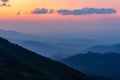Morning Sky over Blue Ridge Mountains before Dawn Royalty Free Stock Photo