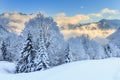 Morning snow landscape Vorarlberg Royalty Free Stock Photo