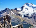 Morning Snow Mountain view of Jasper National park Royalty Free Stock Photo