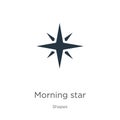 Morning star icon vector. Trendy flat morning star icon from shapes collection isolated on white background. Vector illustration Royalty Free Stock Photo