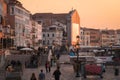 Morning street landscapes in Venice, Italy