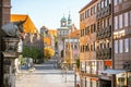 Morning street view in the old town of Nurnberg, Germany Royalty Free Stock Photo