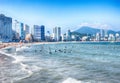 Morning of Summer Gwangalli Beach, Busan, South Korea, Asia Royalty Free Stock Photo
