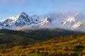 Morning Sun Breaches the Clouds Over the San Juan Mountains in C Royalty Free Stock Photo