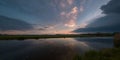 Stormy morning skies on the canal Royalty Free Stock Photo