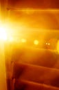 Morning Sun Flares Behind Window Royalty Free Stock Photo