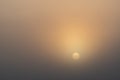 Morning sun in the fog Royalty Free Stock Photo