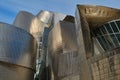 Morning sun on futuristic Guggenheim Museum, Bilbao, Spain.