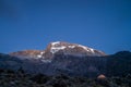 Morning sun illuminates Kibo, Mount Kilimanjaro, Tanzania Royalty Free Stock Photo