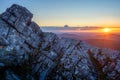 Morning sun kisses the Little Carpathians montain peaks.