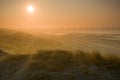 Morning sun over the dunes Royalty Free Stock Photo