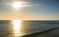 Morning Sun Shimmers off Ocean at Kitty Hawk