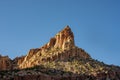 Morning Sun Warms The Sandstone of Eph Hanks Tower Royalty Free Stock Photo