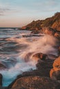 Morning sunlight on Wombarra Illawarra coastline