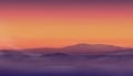 Morning sunrise with color sky in orange,yellow,pink and magenta with mountains background,Dramatic twilight skyline landscape Royalty Free Stock Photo