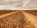 morning sunrise desert mountain adventure trail dirt road lonely empty silhouette dusk horizon landscape scene