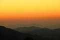 Morning sunrise on the mountion. Royalty Free Stock Photo