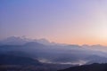 Morning Sunrise Over Annapurna Mountain Range from Sarangkot Hill