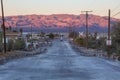 Morning sunrise over the town of Tecopa, California near Death Valley National Park. Royalty Free Stock Photo