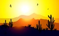 Morning Sunrise Valley (Arizona)-Vector