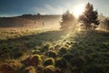 Morning sunshine on hills at Totengrund