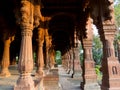 Morning Sunshine on Pillars of old palace, India