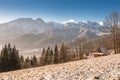 Morning in Tatra mountain , Poland, Zakopane Royalty Free Stock Photo