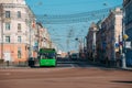 Morning Traffic On Sovetskaya street In Gomel, Belarus