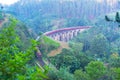 Morning Train On Nine Arches Bridge in Ella Royalty Free Stock Photo