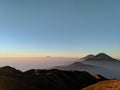 Morning Vibe in Mount Prau Central Java Royalty Free Stock Photo