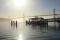 Morning View of Bay Bridge in San Francisco, United States Royalty Free Stock Photo