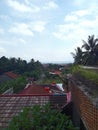 Morning view from Beji village at Purwokerto Royalty Free Stock Photo