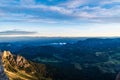 Morning view from Bivacco Mario Rigatti in Latemar mountain group in Dolomites mountains Royalty Free Stock Photo