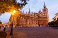 Morning view of Cathedral of Seville Royalty Free Stock Photo