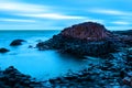 Morning view of a Causeway coast and glens with Giants Causeway Royalty Free Stock Photo