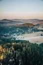 Morning on Mariina Vyhlidka in Bohemian Switzerland Royalty Free Stock Photo