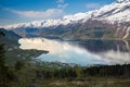 Morning view of Lofthus and Sorfjorden southern branch of Hardangerfjord, Hordaland, Norway Royalty Free Stock Photo