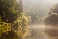 Morning view of Luznice river, Czech Republ Royalty Free Stock Photo