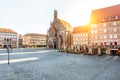 Central square of the old town in Nurnberg, Germany Royalty Free Stock Photo